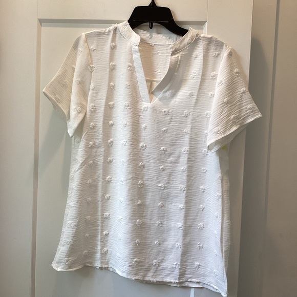 Polka Dot White Blouse size XL - Picture 1 of 4